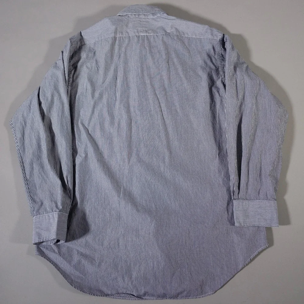 Polo Ralph Lauren Button Down Mens‎ 16 32/33 Blue Stripe Andrew Cotton Shirt